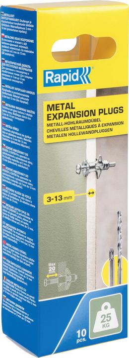 Produktbild Rapid Metall-Hohlraumdübel (10 Stk.)