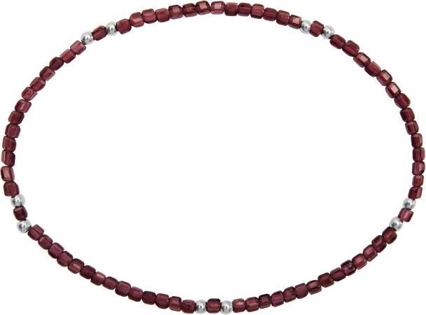 HCA Armband - "Harmony of nature" - Rhodolith Granat - Edelstahl (17 cm, Rhodolith Granat)