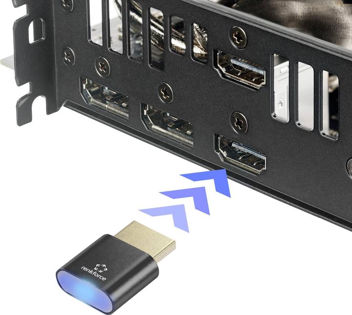 Image du produit Renkforce Display Adapter, Virtual HDMI Emulator (EDID), 4K HDMI® DisplayPort Ex (HDMI)