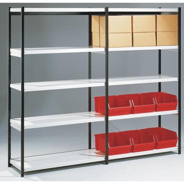 Kerkmann, Regal, Magazin-Regal Stora 100 Regalfeld BxTxH 100x40x190cm schwarz/lichtgrau