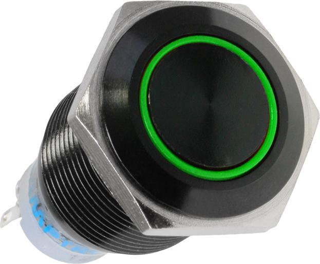 Lamptron Vandalismusschalter 19mm - Blackline - green