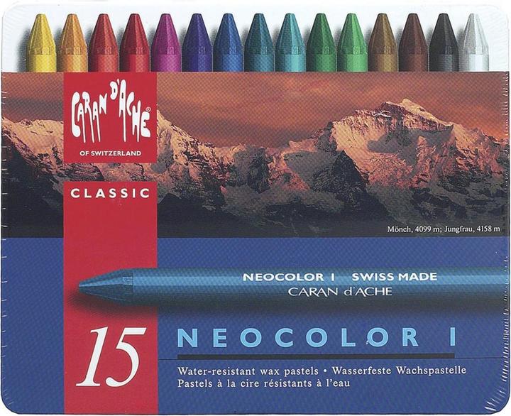 Produktbild Caran d'Ache Neocolor I Metallschachtel (Mehrfarbig, 15 x)