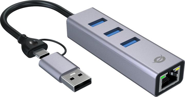 Produktbild Conceptronic Adapter USB-C->3xUSB-A3.2 5Gbs (USB-A, USB-C, 3 Ports)