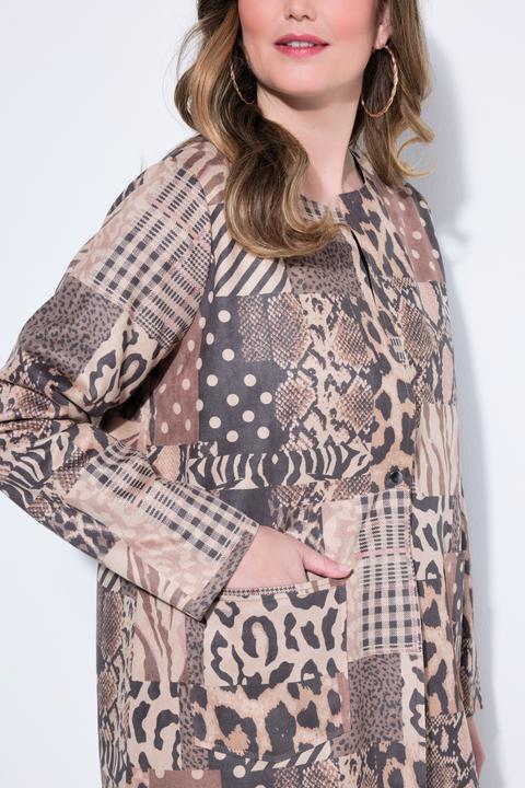 Actual product image Miamoda Veloursjacke, gerade Passform, Alloverprint (56)