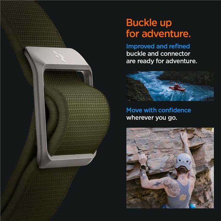 Actual product image Spigen Fit Lite Band for Apple Watch Series 42, 44, 45, 49 mm - khaki (42 mm, 44 mm, 45 mm, 49 mm, Nylon, Fabric, Stainless steel)