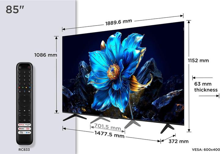 Image du produit TCL 85P7K (85", QLED, 4K)