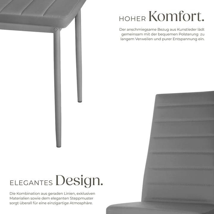 Produktbild tectake 8x Esszimmerstuhl