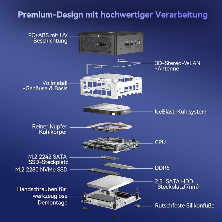 Image du produit Geekom AI Mini PC IT15 mit Intel Core Ultra 9 (15. Gen.) (2000 Go, 32 Go, Intel Core Ultra 9 285H)