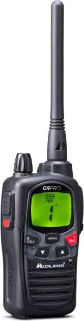 Produktbild Midland G9 Pro 2er Kofferset, PMR446 2 Standlader, 2 MA24-L Headsets, 8 AA Akkus (1800 mAh) (12 km)