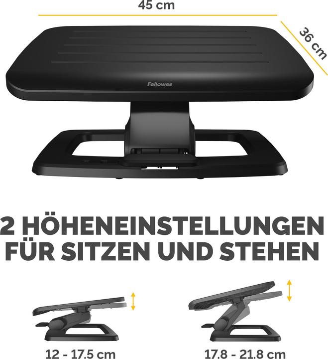 Immagine prodotto Fellowes Poggiapiedi Hana Lt Nero (45 x 35 cm)