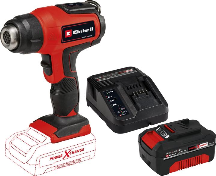 Actual product image Einhell Akku-Heissluftpistole TE-HA 18 Li Kit (1x 4,0 Ah)
