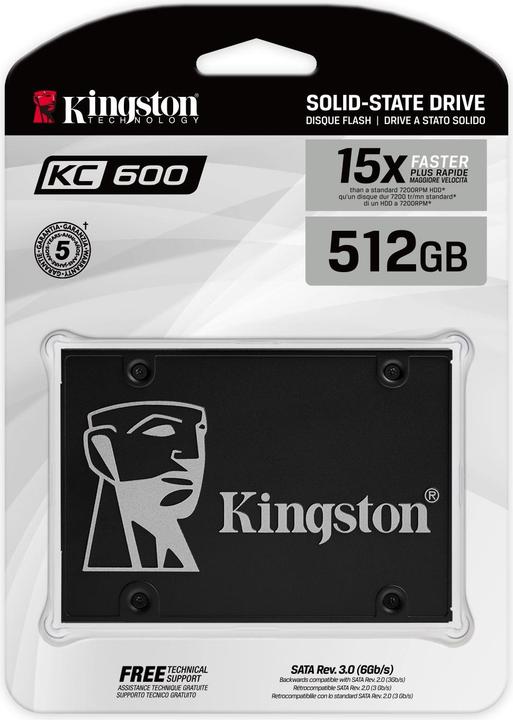 Image du produit Kingston KC600 (512 Go, 2.5")