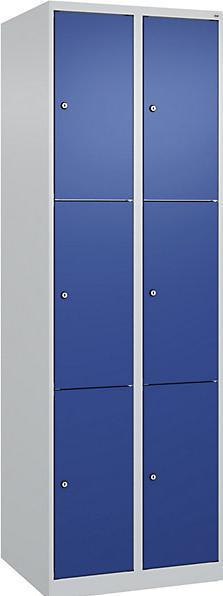 Actual product image C+P CP Classic Plus locker cabinet gentian blue, light grey 080000-203 S10003, 9 lockers 60.0 x 5 (60 x 50 x 185 cm)