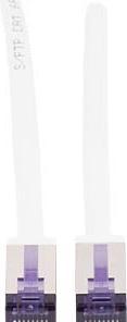 Image du produit Flexline ®-câble patch cat. 6A S/FTP, hautement flexible, forme courte, PIMF, 500MHz, blanc, 0,5m (S/FTP, CAT6a, 0.50 m)