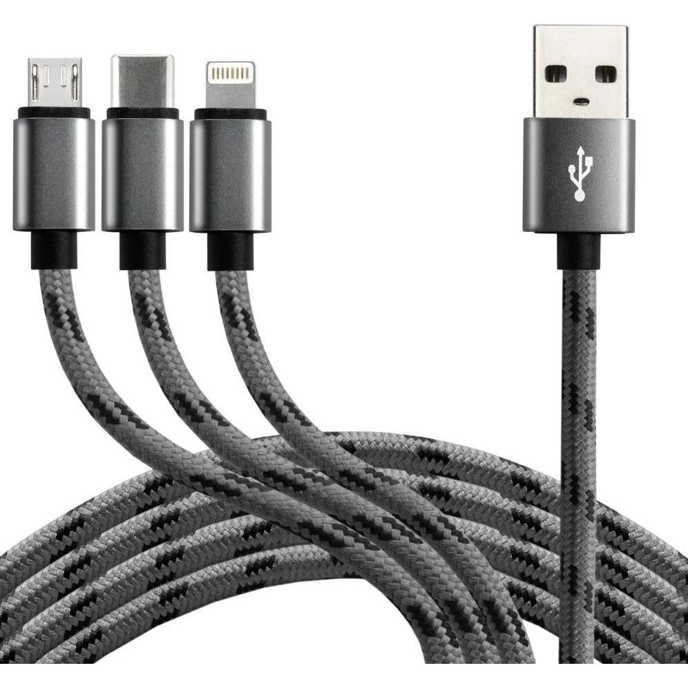 Thumbnail - Everactive USB A – Lightning, USB Typ C, Micro USB B (1.20 m, USB 2.0), USB Kabel