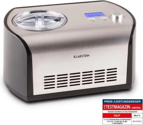 Image du produit Klarstein Snowberry and Choc Machine à glace 1,2l Fonction de maintien au frais InoxLook