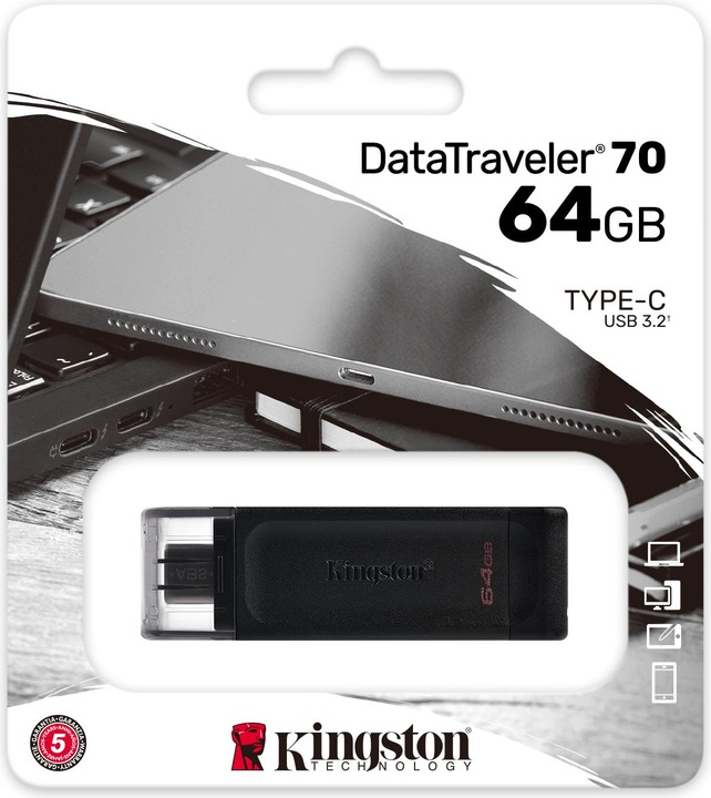 Image du produit Kingston DataTraveler 70 (64 Go, USB-C, USB 3.2)