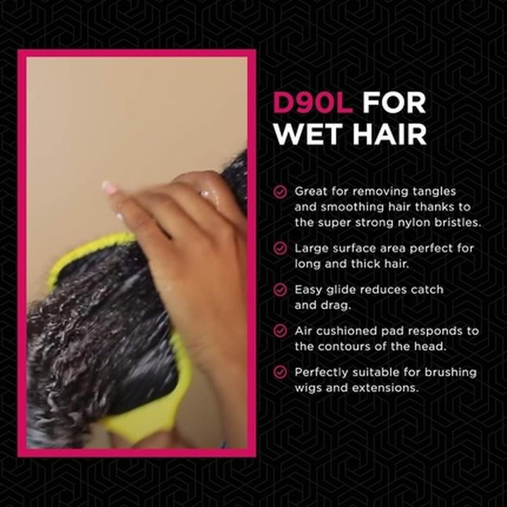 Image du produit Denman Tangle Tamer Brosse à picots ultra-démêlante pour cheveux bouclés et cheveux naturels noirs -