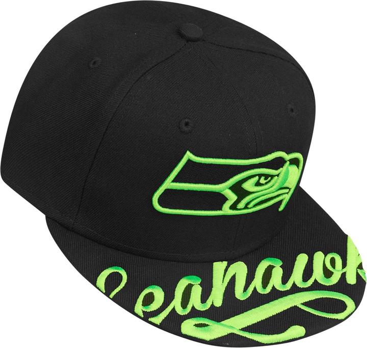 Image du produit New Era 59Fifty Fitted Cap - NEON SCRIPT Seattle Seahawks (7 1/8)