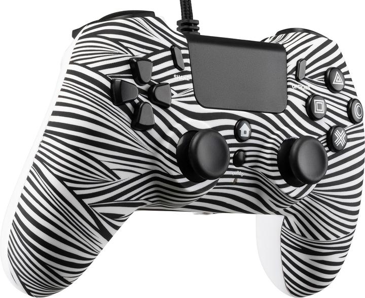 Actual product image Qubick Wired Controller Black White (PS4) (PC, PS4)