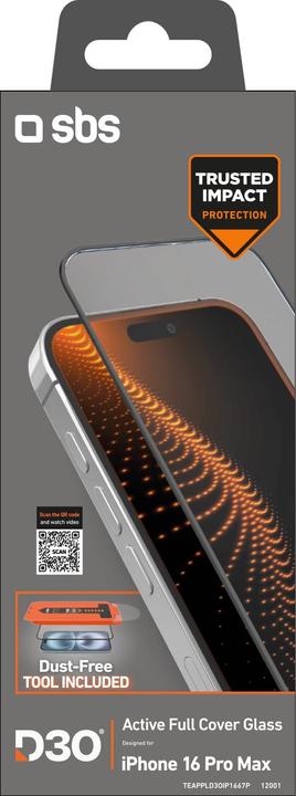 Actual product image SBS Smartphone Glass (1 Piece, Apple iPhone 16 Pro Max)