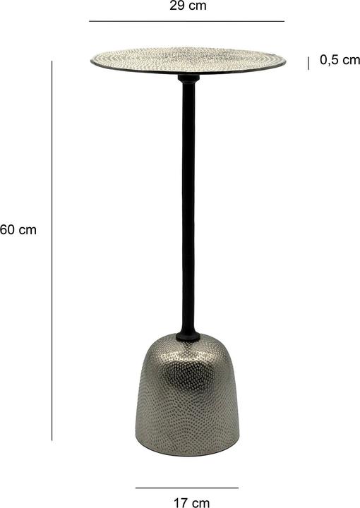Produktbild FineBuy Beistelltisch Aluminium Anstelltisch Metall Wohnzimmertisch Dekotisch Couchtisch