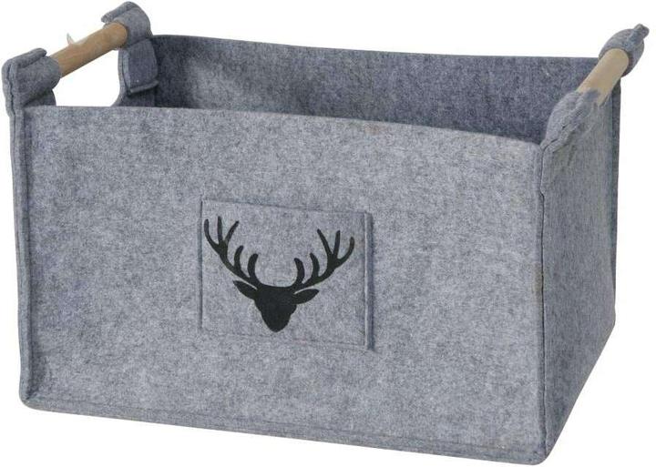 Produktbild Boltze Home Boltze Aufbewahrungskorb Karly 3er Set, Grau, Materialtyp: Textil (3 x, 35 x 25 x 27 cm)