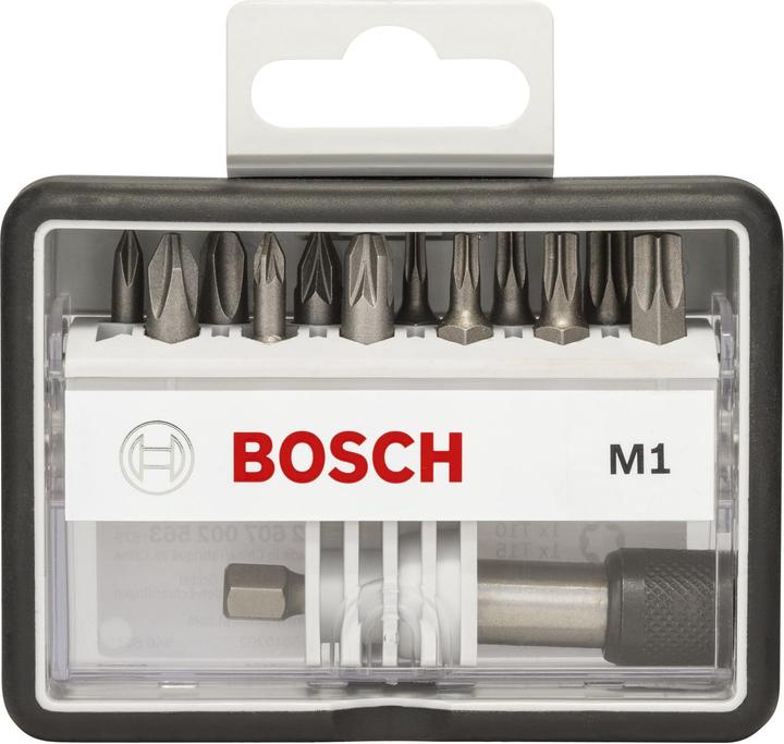 Image du produit Bosch Professional Zubehör Jeu de 12+1 pces d'embouts de vissage, Robust Line, M PH/PZ/T, version Extra Hard (Six pans creux TX)
