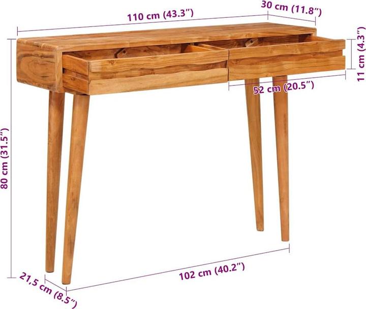 Produktbild vidaXL Konsolentisch (30 x 30 x 80 cm)
