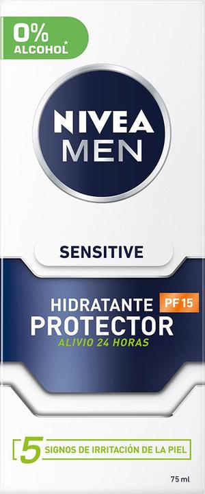 Immagine prodotto NIVEA MEN MEN SENSITIVE protector hidratante 0% alcohol SPF15 75 ml (75 ml, Crema da giorno, SPF 15)
