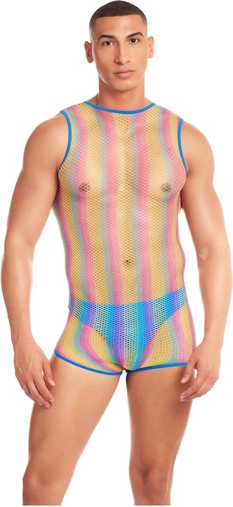 Productafbeelding René Rofé Rainbow Party lingeriesetje, veelkleurig, L/XL (XL)