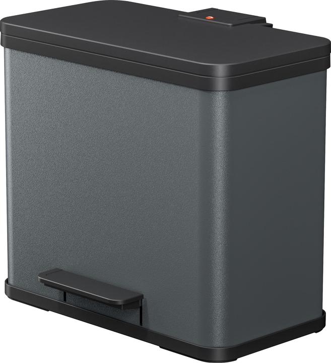 Produktbild Hailo Öko trio Plus L, Tret-Mülltrenner, 3x9 ltr, Dunkelgrau, matt (27 l)