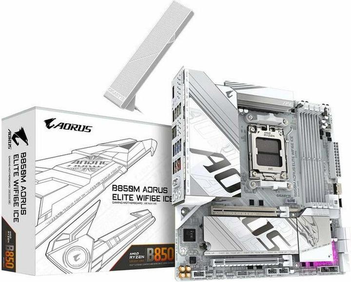 Produktbild Gigabyte B850M AORUS Elite WIFI6E ICE (AM5, AMD B850, mATX)