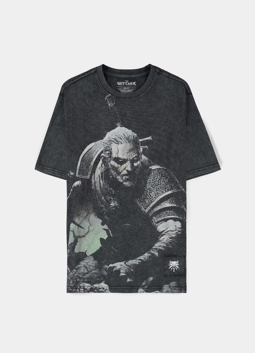 Actual product image Difuzed The Witcher - The Wild Hunt Short Sleeved Washed Men's T-shirt (Loose Fit) - L (L)