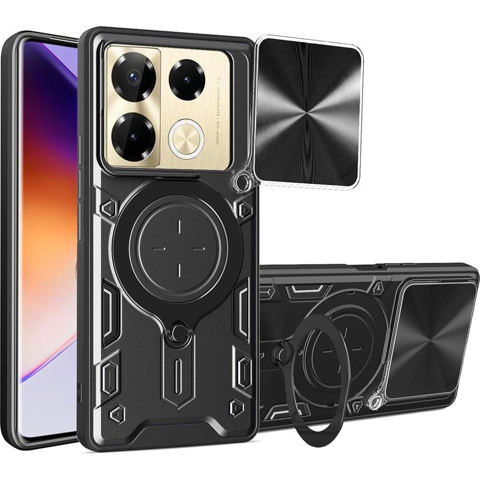 Techsuit - CamGuard Pro - Infinix Note 40 Pro+ - Black (Infinix Hot 40i), Cover smartphone, Nero