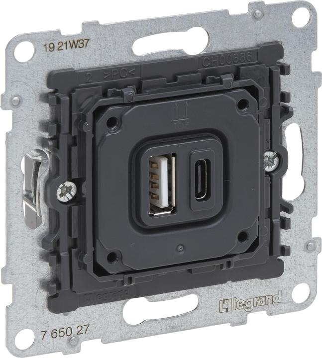 Produktbild Legrand SEANO 2-fach USB-Ladesteckdosen-Einsatz