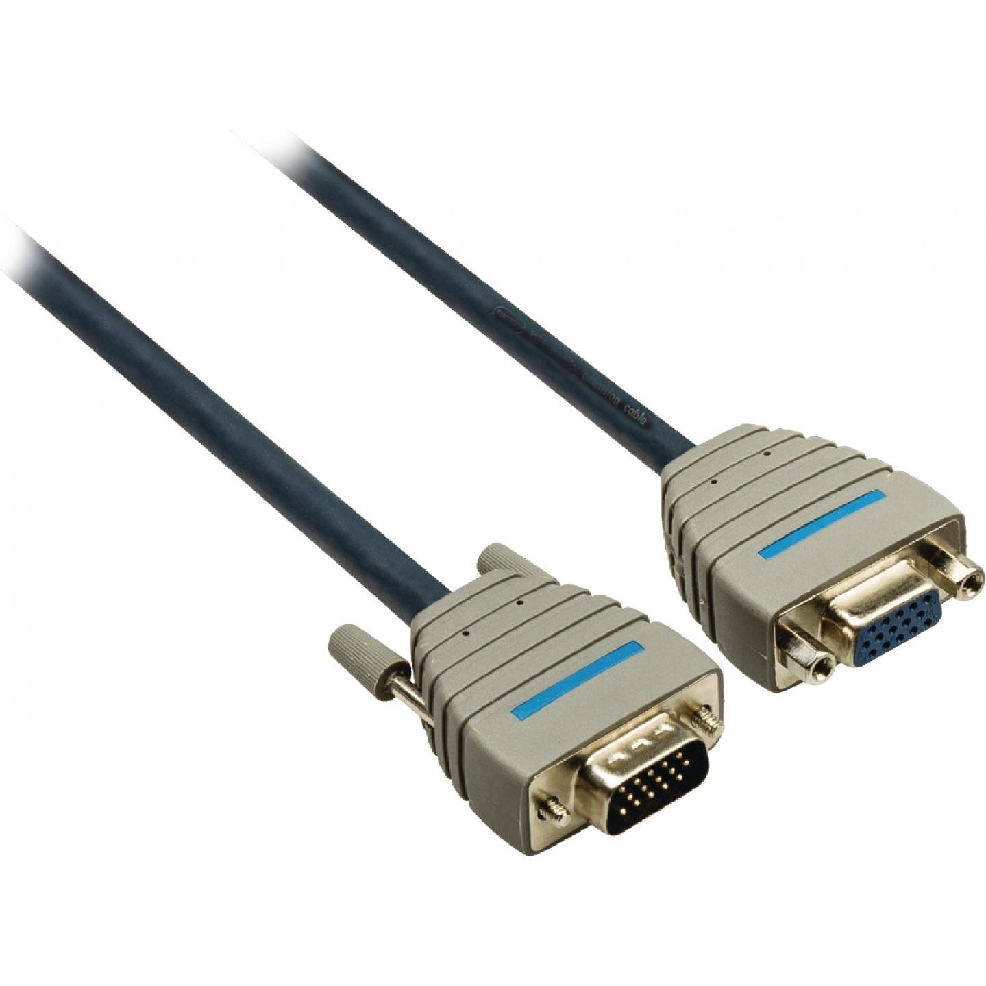 Thumbnail - Bandridge BLUE VGA-Verlängerungskabel (2 m, VGA), Video Kabel