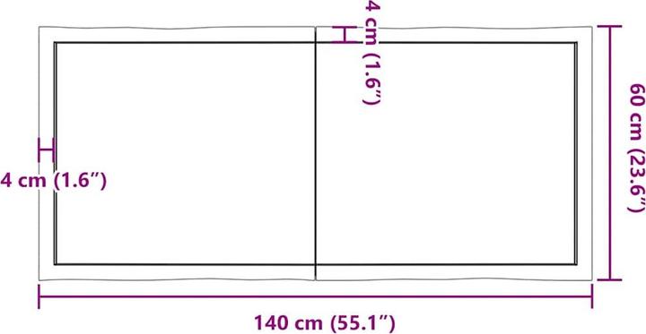 Produktbild vidaXL Tischplatte (140 x 60 cm)