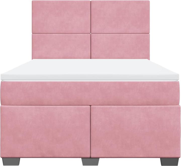 Actual product image vidaXL Bo x spring bed with mattress 160 x 200 cm velvet (160 x 200 cm)