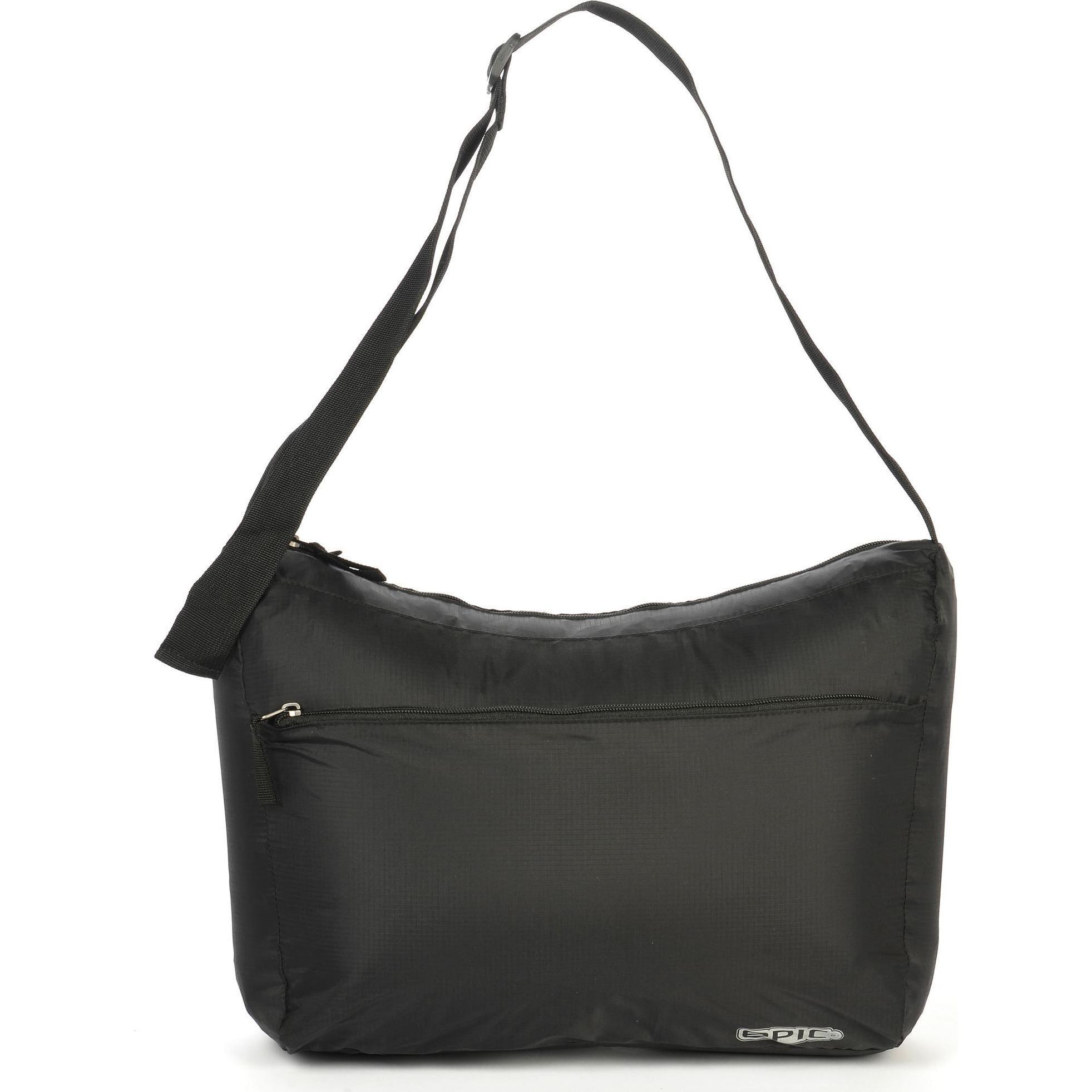 Epic, Handtasche, Essentials Schultertasche 27 cm, Schwarz