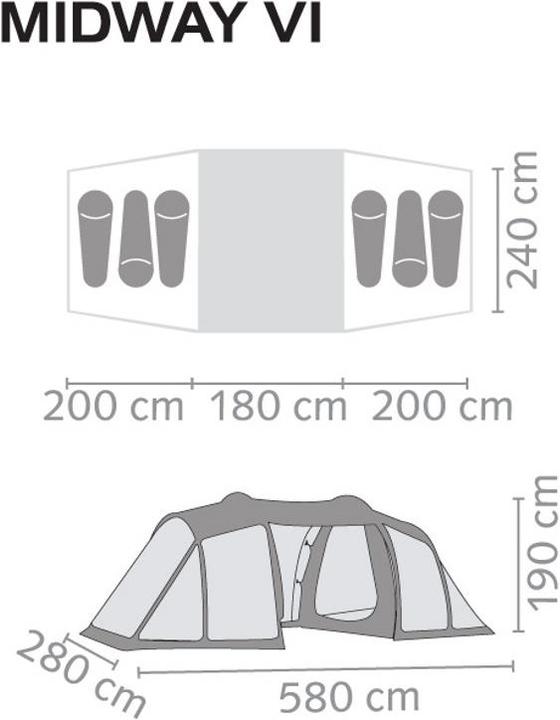 Immagine prodotto Salewa Midway VI (Tenda a tunnel, 14.20 kg, 6 persone)
