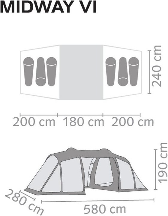 Produktbild Salewa Midway VI (Tunnelzelt, 14.20 kg, 6 Personen)