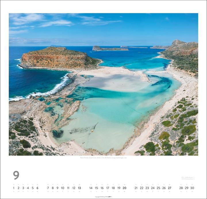Actual product image Griechische Inseln Kalender 2026 - Im Land der Götter (48 x 46 cm)