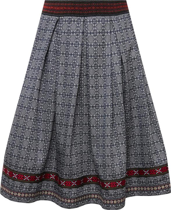 Produktbild Ulla Popken Trachtenrock, Jacquard, A-Linie, Zierband (62)