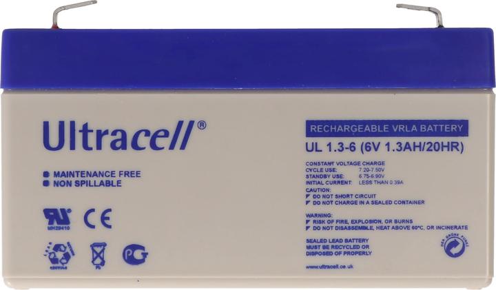 Produktbild Ultracell Akku UL1.3-6 (6 V, 1.30 Ah)