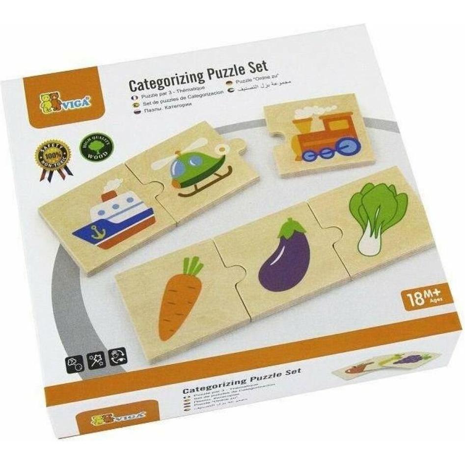 Thumbnail - Huilerie Vigean Holzpuzzle Viga Toys 24 Elemente