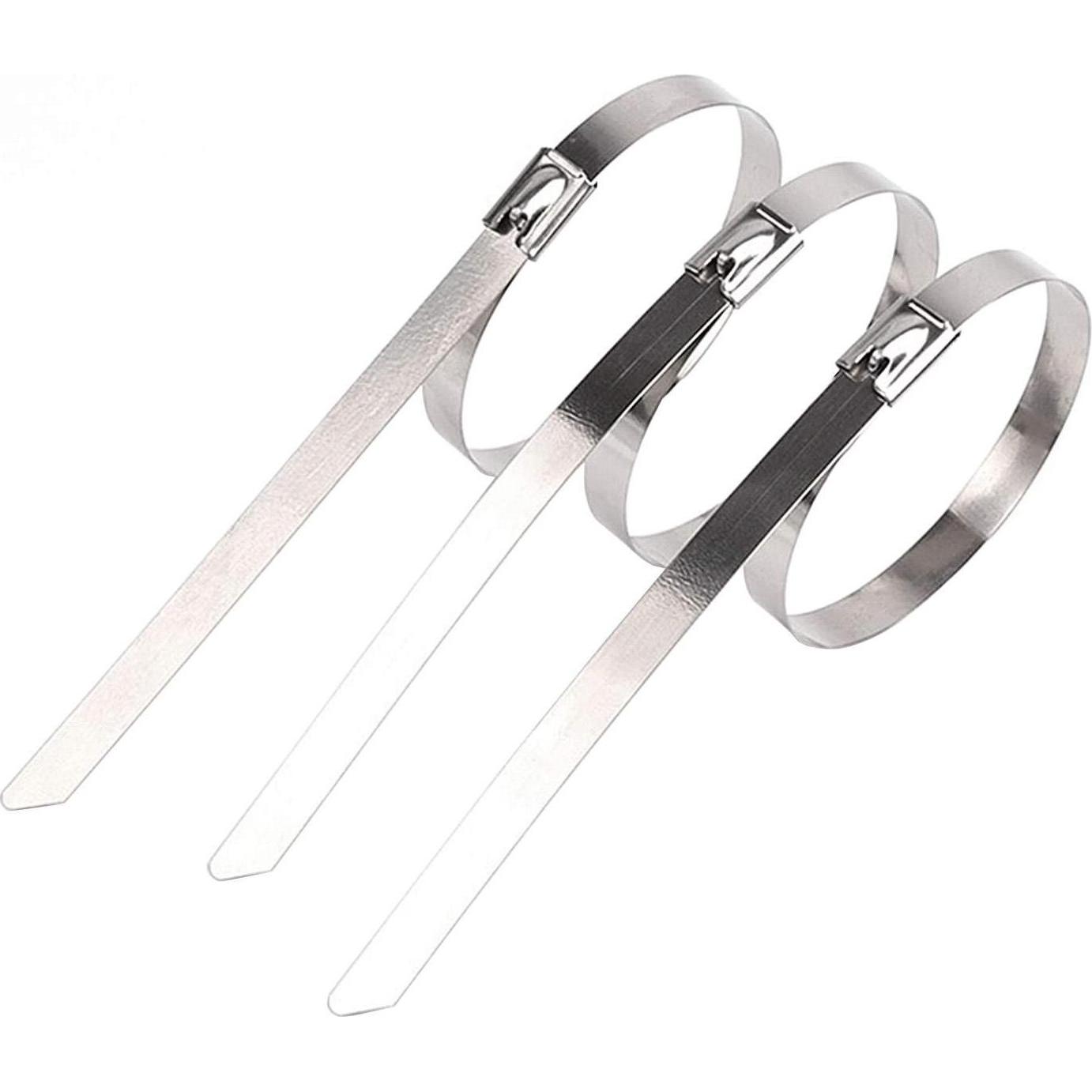 Thumbnail - JTI, Kabelbinder, 100x Kabelbinder, Edelstahl - 15 cm (Metallkabelbinder, 150 mm, 1 Stk.)