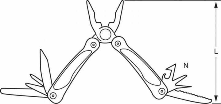 Produktbild Bahco Multifunktionswerkzeug 18 in 1, Aluminium, 110 mm (18 Funktionen)