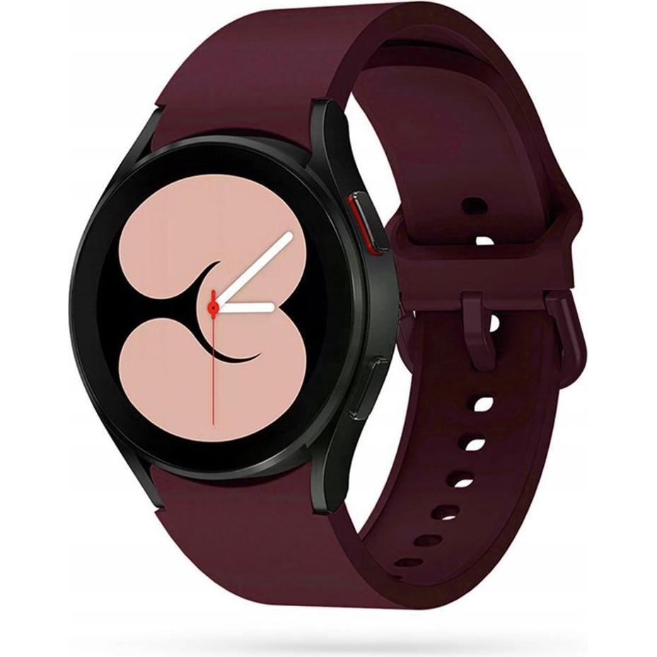 Tech-Protect ICONBAND SAMSUNG GALAXY WATCH 4 40/42/44/46 MM Bordeaux (40 mm, 42 mm, 44 mm, 46 mm, Gomma TPU), Cinturini per orologi, Rosso