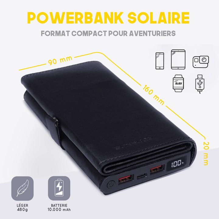 Produktbild Sunslice Tragbare Solar-Batterie 8W "Electron" (10000000 mAh, 8 W, 20 Wh)